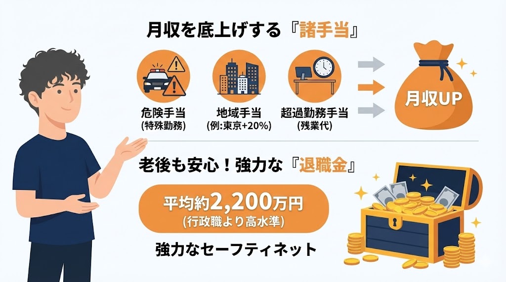 退職金は2000万円超えで老後の安定も確保