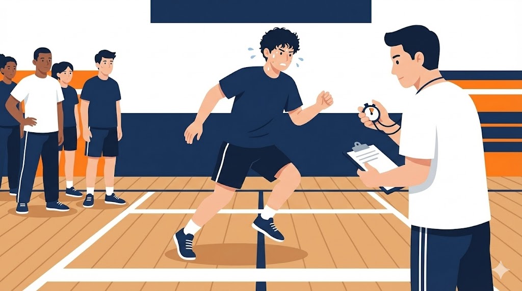 体力試験（反復横跳び）