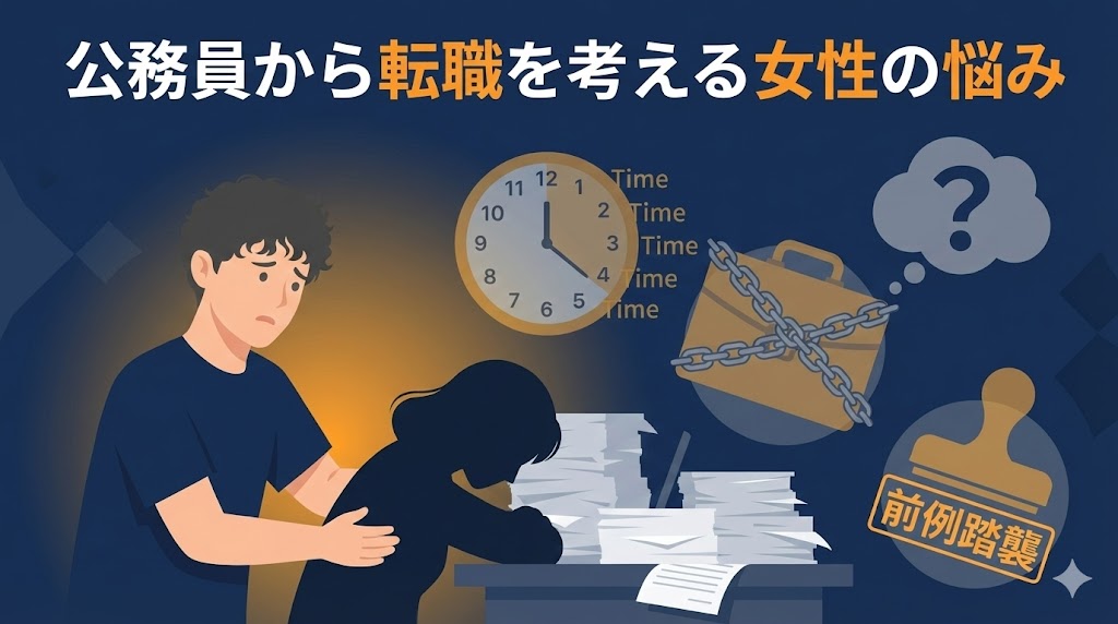 公務員から転職を考える女性の悩み