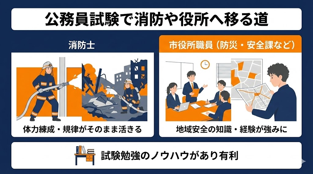 公務員試験で消防や役所へ移る道