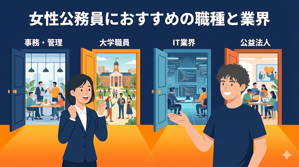 女性公務員におすすめの職種と業界
