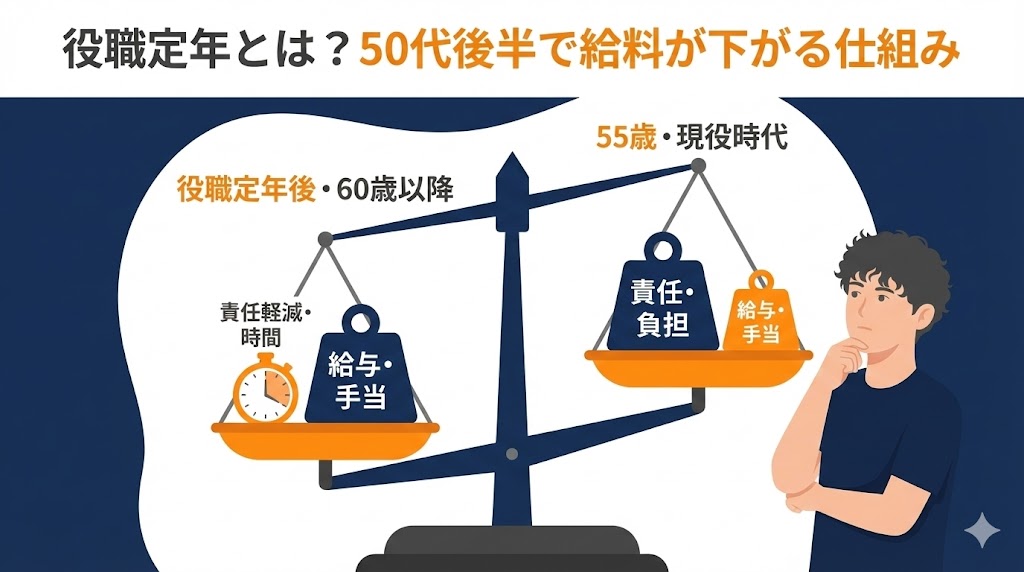 役職定年とは？50代後半で給料が下がる仕組み