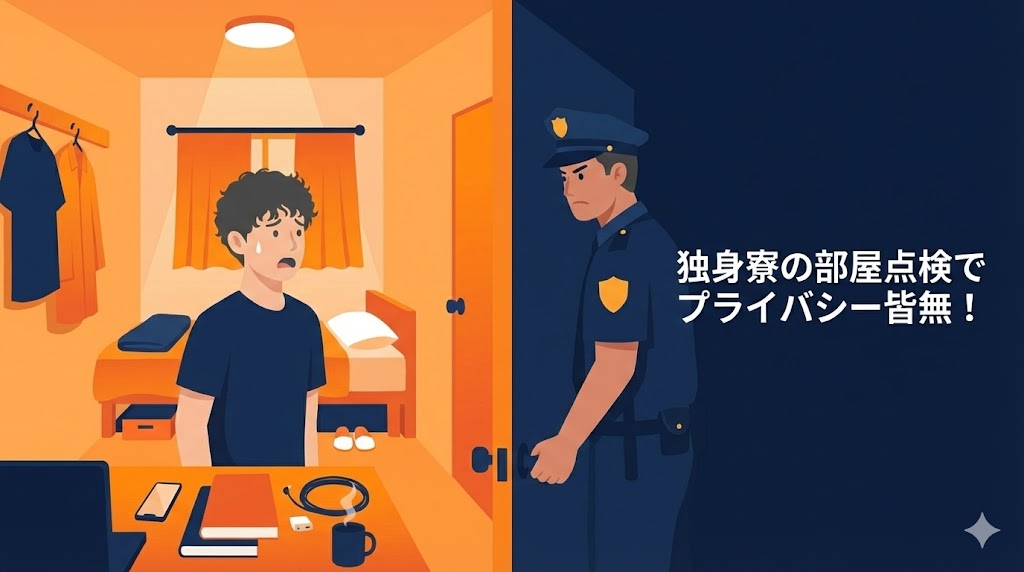 独身寮の部屋点検でプライバシー皆無