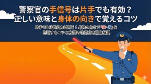 警察官の手信号は片手でも有効？正しい意味と身体の向きで覚えるコツ