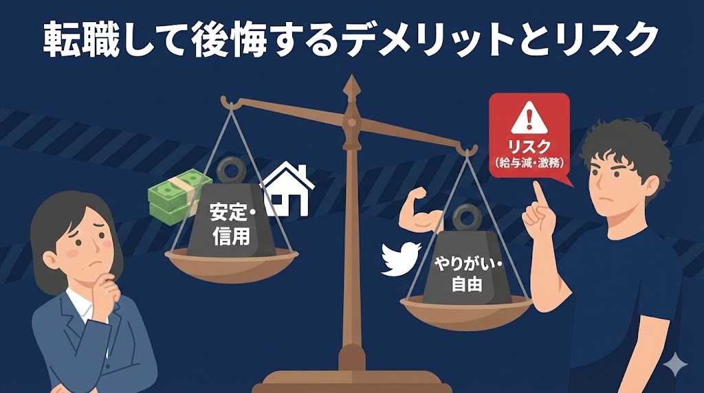 転職して後悔するデメリットとリスク