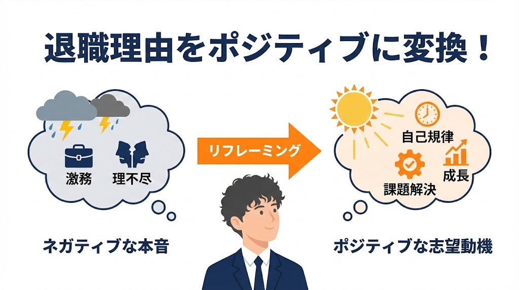 退職理由をポジティブに変換