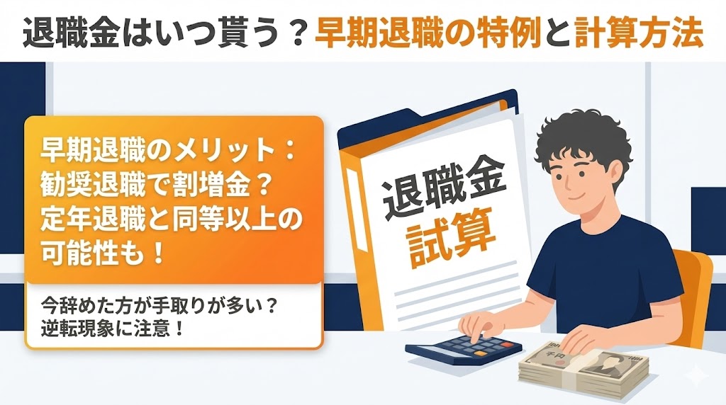 退職金はいつ貰う？早期退職の特例と計算方法