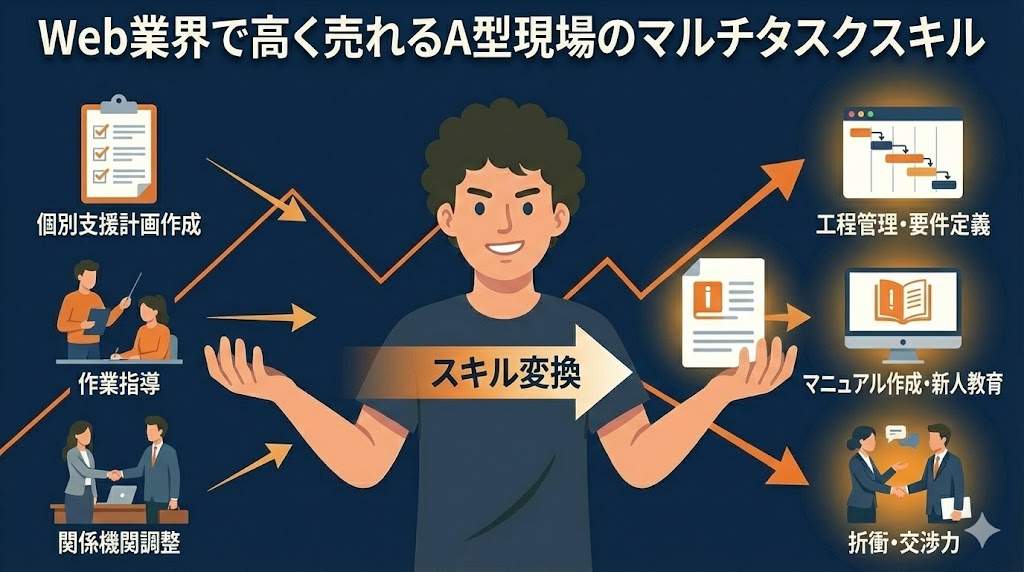 Web業界で高く売れるA型現場のマルチタスクスキル