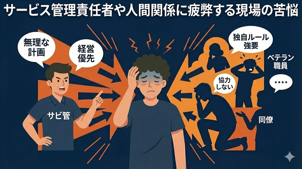 サービス管理責任者や人間関係に疲弊する現場の苦悩