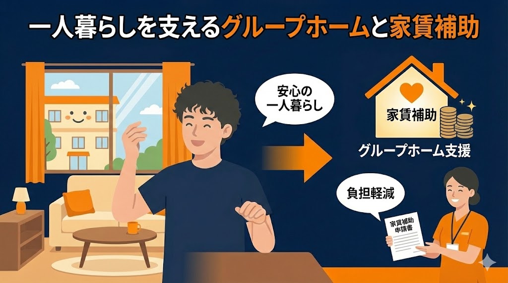 一人暮らしを支えるグループホームと家賃補助