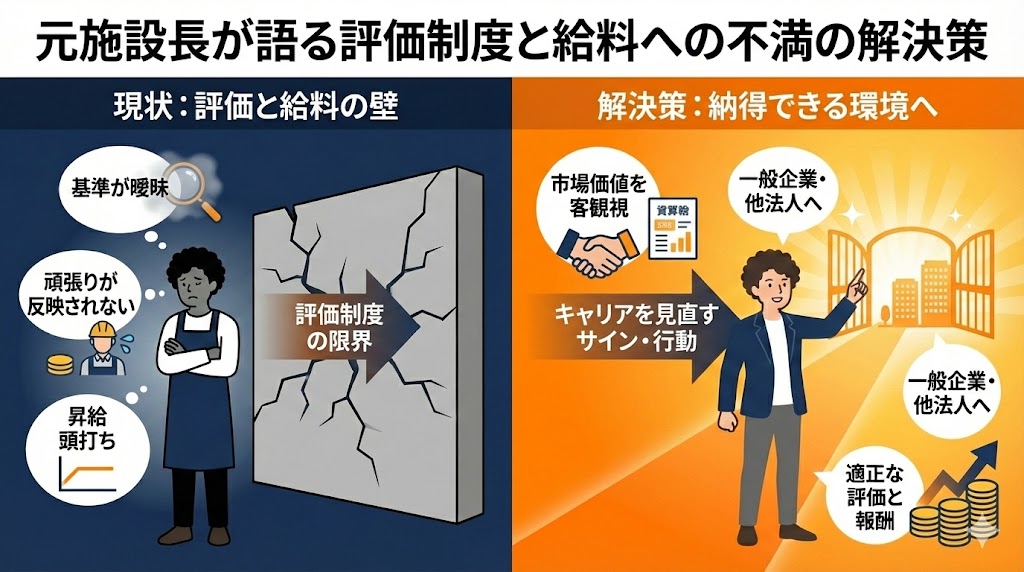 元施設長が語る評価制度と給料への不満の解決策