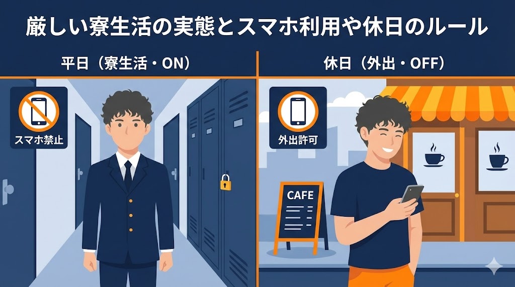 厳しい寮生活の実態とスマホ利用や休日のルール