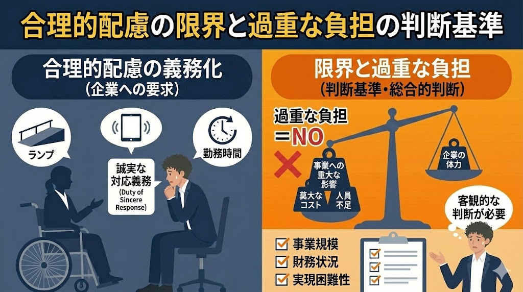 合理的配慮の限界と過重な負担の判断基準