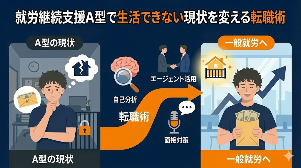 就労継続支援a型で生活できない現状を変える転職術