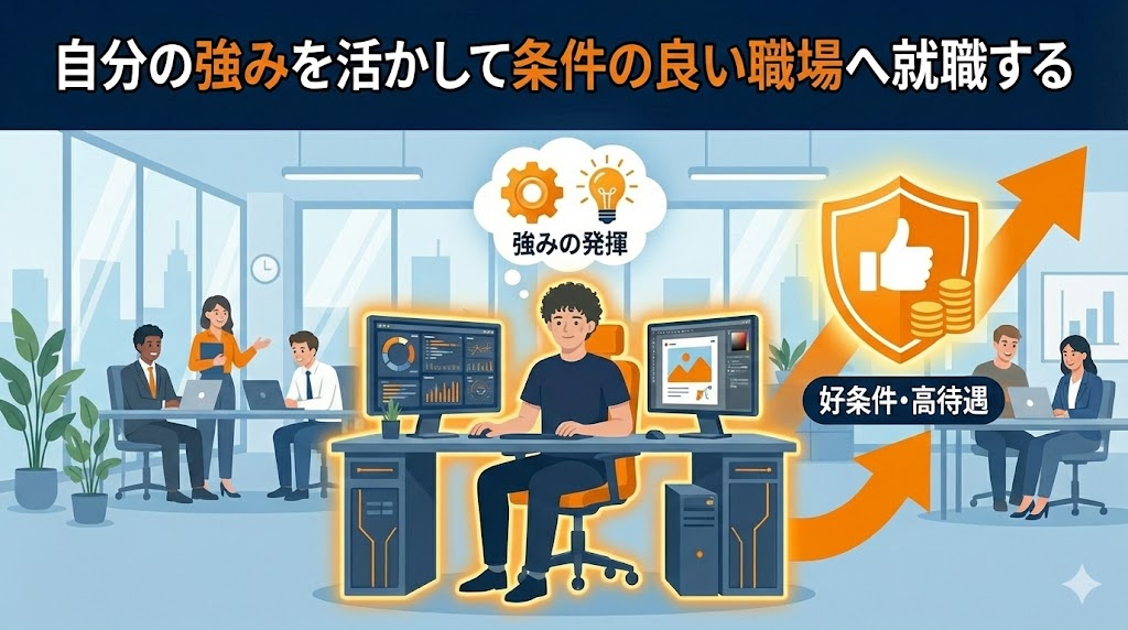 自分の強みを活かして条件の良い職場へ就職する