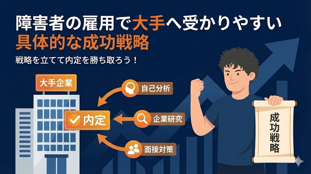 障害者の雇用で大手へ受かりやすい具体的な成功戦略