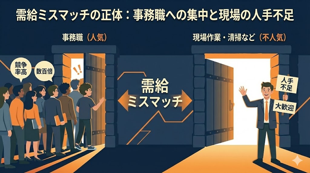 障害者雇用の狭き門を解明する需給ミスマッチの正体