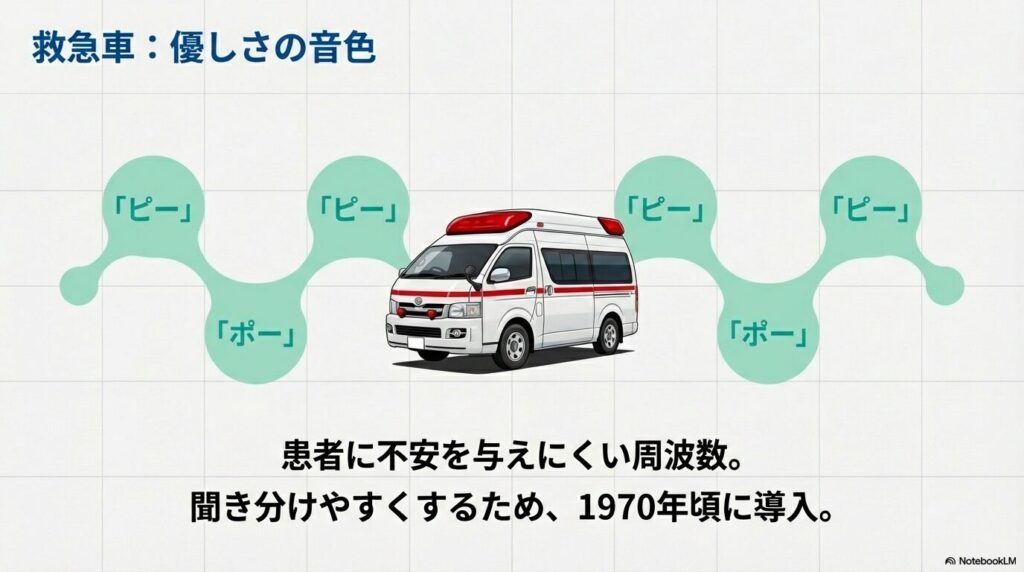救急車がピーポー音を採用している納得の理由
