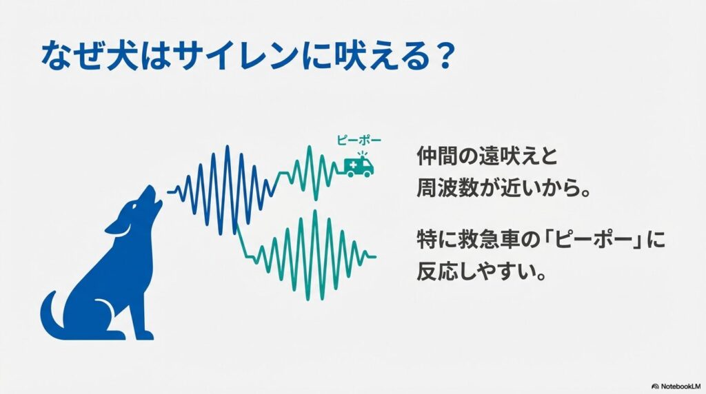 犬が救急車のサイレンに遠吠えをしてしまう原因