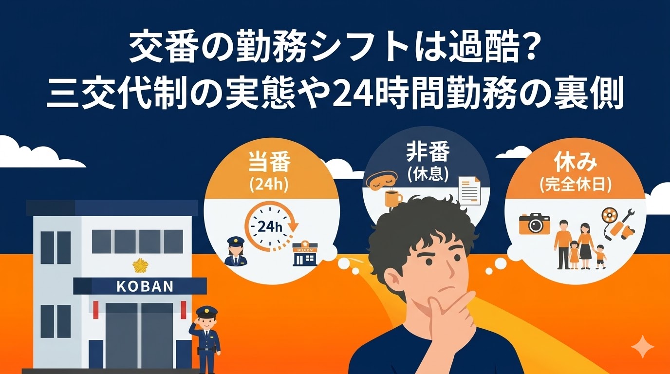 交番の勤務はシフト制なの?元警察官が三交代制の実態を徹底解説! | 寄り道キャリアデザイン