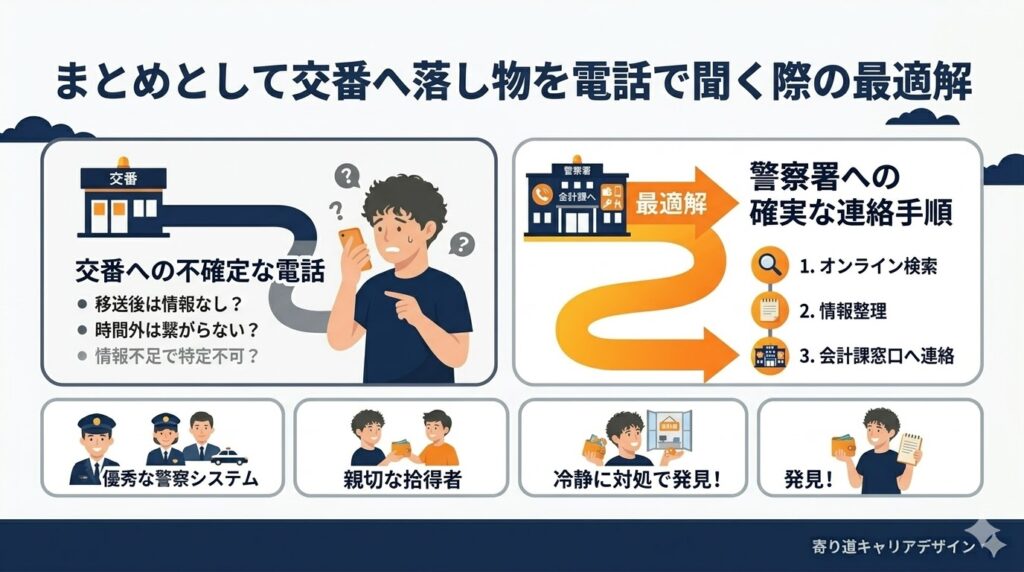 まとめとして交番へ落し物を電話で聞く際の最適解