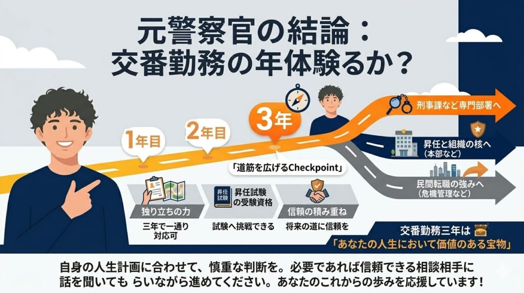 交番の勤務を何年経験すべきか元警察官の結論