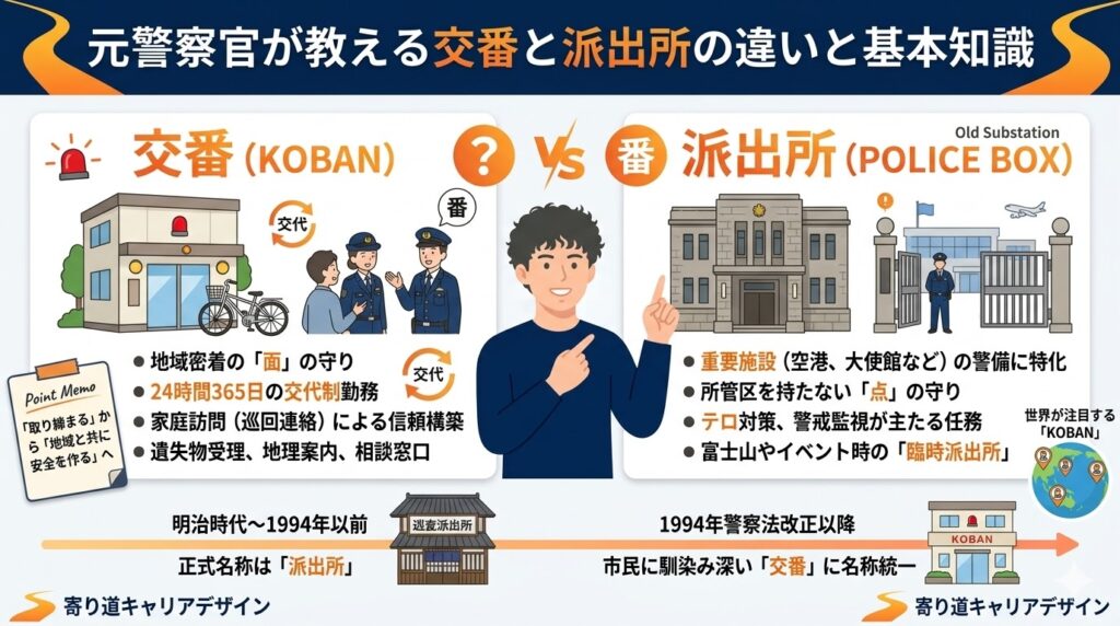 元警察官が教える交番と派出所の違いと基本知識
