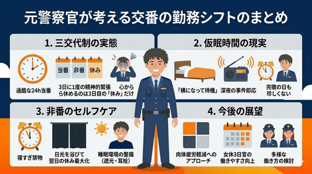 元警察官が考える交番の勤務シフトのまとめ