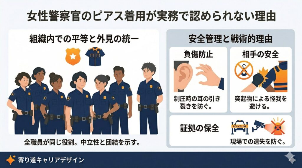 女性警察官のピアス着用が実務で認められない理由