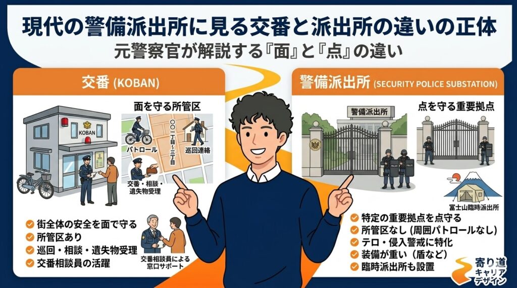現代の警備派出所に見る交番と派出所の違いの正体