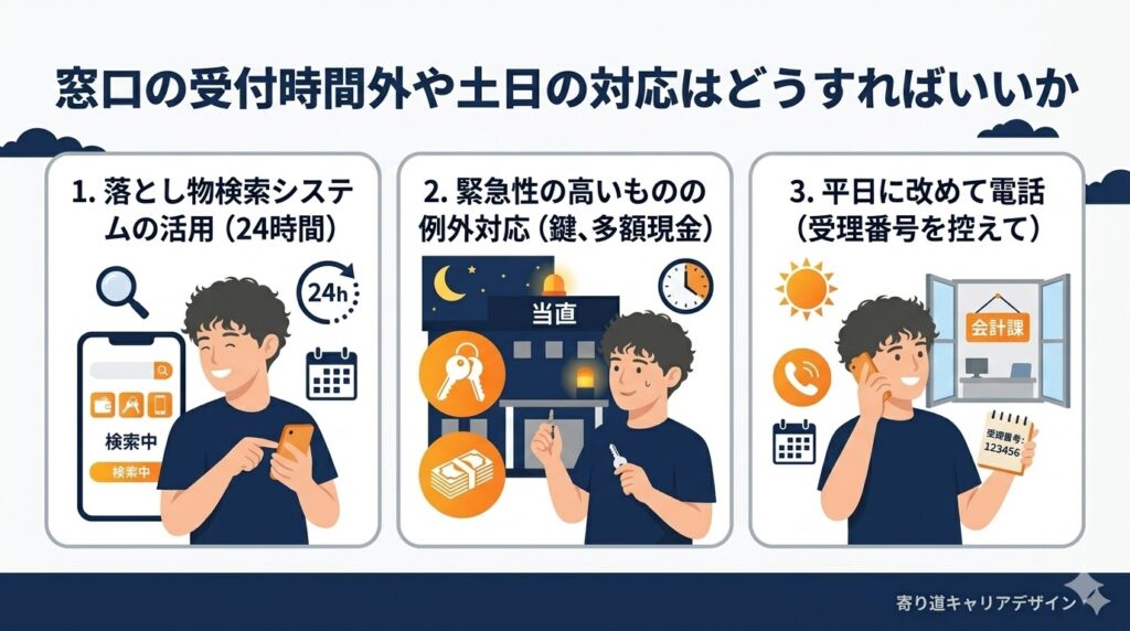 窓口の受付時間外や土日の対応はどうすればいいか