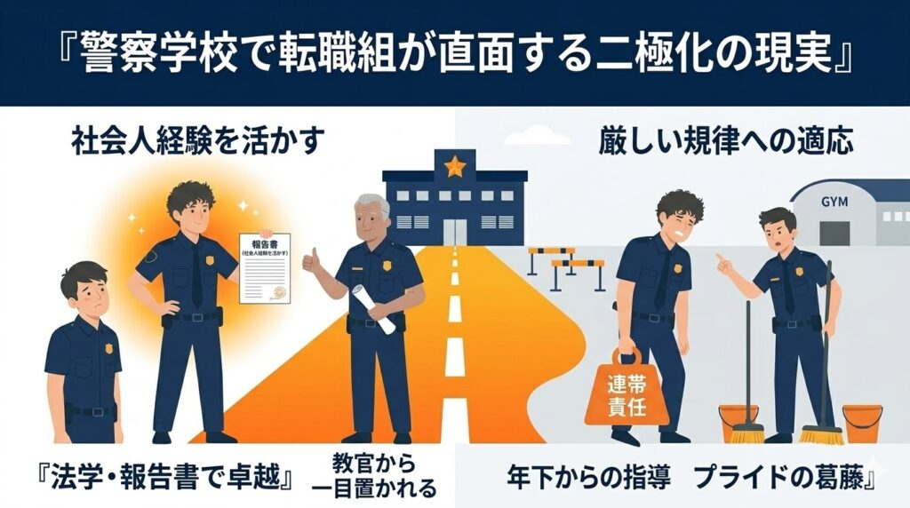 警察学校で転職組が直面する二極化の現実