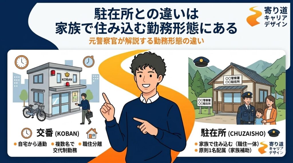駐在所との違いは家族で住み込む勤務形態にある