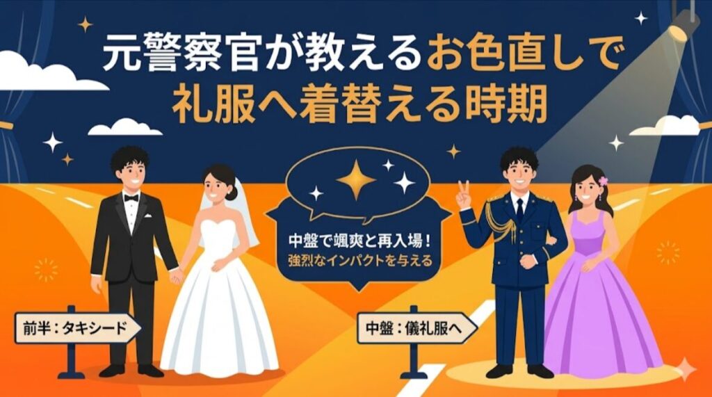 元警察官が教えるお色直しで礼服へ着替える時期
