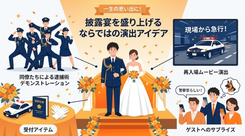披露宴を盛り上げる警察官ならではの演出アイデア
